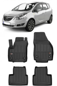 Opel MerIVa B Din 03.2010 - 06.2017, Van , Set Covorase Auto Tip Tavita Premium 3D, din cauciuc accesorii pentru autoturismul tau - masina v165154
