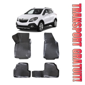 Opel Mokka I 2012-2019 Set 4 covorase auto din cauciuc tip tavita premium line 3D