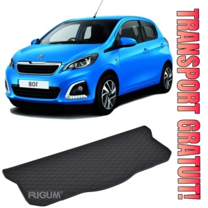 Peugeot 108 Tavita pentru portbagaj din cauciuc, compatibila Peugeot 108 fabricatie 07.2014 - prezent, caroserie hatchback
