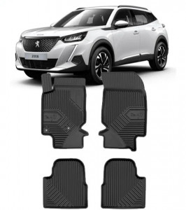 Peugeot 2008 II Din 01.2020 - Prezent, Suv , Set Covorase Auto Tip Tavita Premium 3D, din cauciuc accesorii pentru autoturismul tau - masina v168765