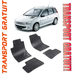 Peugeot 206, Combi, fabricat din 2002 - 2007, set covorase auto dedicate, din cauciuc 100% Premium