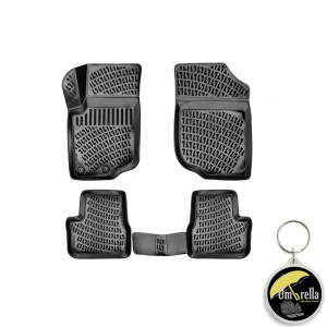 Peugeot 207 2006-2014 Set 4 covorase auto din cauciuc tip tavita premium line 3D accesorii pentru autoturismul tau - masina v242897