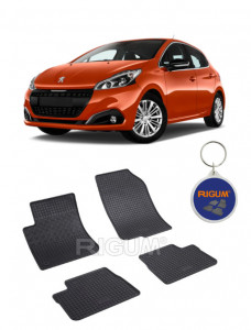 Peugeot 208 I, Hatchback, fabricat din 03.2012 - 05.2019, set covorase auto dedicate, din cauciuc 100% Premium accesorii pentru autoturismul tau - masina v158228
