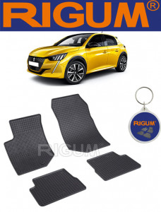 Peugeot 208 II, Hatchback, fabricat din 06.2019 - Prezent, set covorase auto dedicate, din cauciuc 100% Premium accesorii pentru autoturismul tau - masina v156964