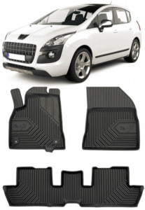 Peugeot 3008 I Din 05.2009 - 10.2016, Hatchback , Set Covorase Auto Tip Tavita Premium 3D, din cauciuc accesorii pentru autoturismul tau - masina v161730