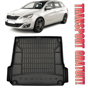 Peugeot 308 II Combi din 06.2014 - Prezent, Tavita Pentru Portbagaj Lux Premium Dedicata, Cu Urechi Stanga-Dreapta *1