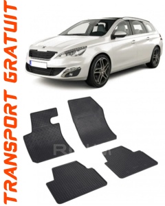 Peugeot 308 II, Combi, fabricat din 06.2014 - Prezent, set covorase auto dedicate, din cauciuc 100% Premium accesorii pentru autoturismul tau - masina v157057