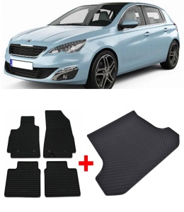 Peugeot 308 Set Covorase + tavita portbagaj auto Peugeot 308 SW fabricatie 2007 - 2013, caroserie combi - Img 2