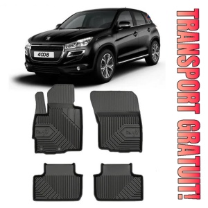 Peugeot 4008 Din 05.2012 - 03.2017, Suv , Set Covorase Auto Tip Tavita Premium 3D, din cauciuc - Img 1