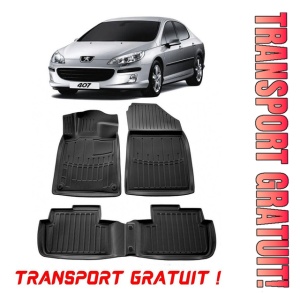 Peugeot 407 (2004-2011) Sedan Set covorase auto cauciuc G.Modern Line 3D transport gratuit
