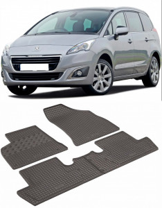 Peugeot 5008 I, Suv, fabricat din 05.2009 - 06.2017, set covorase auto dedicate, din cauciuc 100% Premium accesorii pentru autoturismul tau - masina v158027