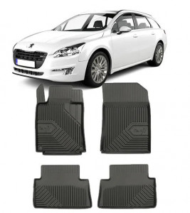 Peugeot 508 I Din 01.2011 - 09.2018, Combi , Set Covorase Auto Tip Tavita Premium 3D, din cauciuc accesorii pentru autoturismul tau - masina v165258