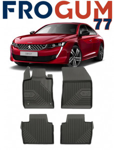 Peugeot 508 II Din 11.2018 - Prezent, Sedan , Set Covorase Auto Tip Tavita Premium 3D, din cauciuc accesorii pentru autoturismul tau - masina v168273