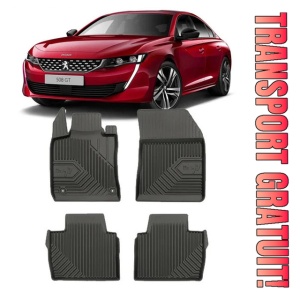 Peugeot 508 II Din 11.2018 - Prezent, Sedan , Set Covorase Auto Tip Tavita Premium 3D, din cauciuc