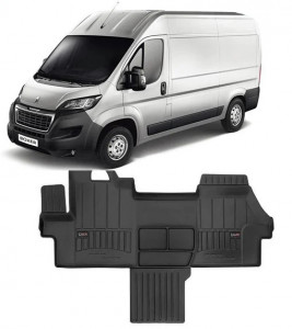Peugeot Boxer II Din 03.2006 - Prezent , Set Covorase Auto Tip Tavita Premium 3D, din cauciuc accesorii pentru autoturismul tau - masina v169592