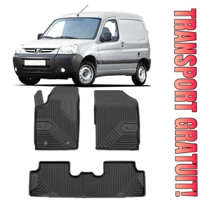 Peugeot Partner I Din 1998 - 2007, Van , Set Covorase Auto Tip Tavita Premium 3D, din cauciuc