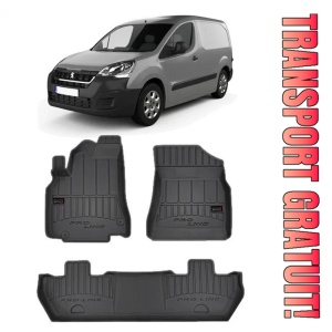 Peugeot Partner II, Van, Din 2008 - 08.2018 , Set Covorase Auto Tip Tavita Premium 3D, din cauciuc