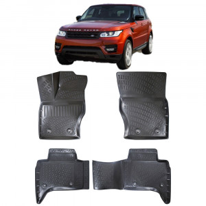 Range Rover Sport II (L494) 2014- Set 4 covorase auto din cauciuc tip tavita premium line 3D accesorii pentru autoturismul tau - masina v242393