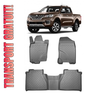 Renault Alaskan, Pick-Up, Din 09.2017 - Prezent , Set Covorase Auto Tip Tavita Premium 3D, din cauciuc