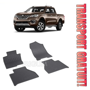 Renault Alaskan, Pick-Up, fabricat din 09.2017 - Prezent, set covorase auto dedicate, din cauciuc 100% Premium