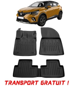 Renault Captur II (Jb/Je) (2019 - prezent) Set covorase auto cauciuc G.Modern Line 3D transport gratuit accesorii pentru autoturismul tau - masina v50031