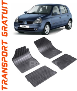 Renault Clio II, Hatchback, fabricat din 1998 - 08.2005, set covorase auto dedicate, din cauciuc 100% Premium accesorii pentru autoturismul tau - masina v157450