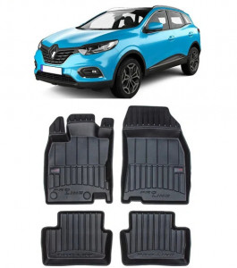 Renault Kadjar, Suv, Din 06.2015 - Prezent , Set Covorase Auto Tip Tavita Premium 3D, din cauciuc accesorii pentru autoturismul tau - masina v174090