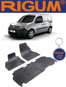 Renault Kangoo II, Van, fabricat din 2008 - Prezent, 5 Locuri, set covorase auto dedicate, din cauciuc 100% Premium accesorii pentru autoturismul tau - masina v156492
