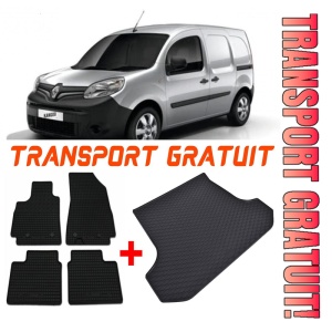 Renault Kangoo Set Covorase + tavita portbagaj auto Renault Kangoo II fabricatie 2008 - prezent, caroserie van, 5 locuri