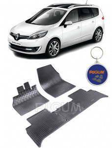 Renault Scenic III, Van, fabricat din 04.2009 - 11.2016, set covorase auto dedicate, din cauciuc 100% Premium accesorii pentru autoturismul tau - masina v155186