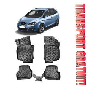 Seat Altea 2004-2015 Set 4 covorase auto din cauciuc tip tavita premium line 3D
