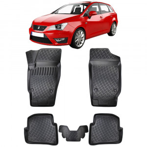 Seat Ibiza IV 2008-2017 Set 5 covorase auto din cauciuc tip tavita premium line 3D accesorii pentru autoturismul tau - masina v241968