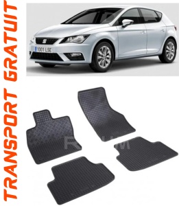 Seat Leon E-Hybrid, Hatchback, fabricat din 2020 - Prezent, set covorase auto dedicate, din cauciuc 100% Premium accesorii pentru autoturismul tau - masina v154947