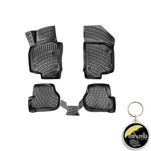 Seat Leon II 2005-2012 Set 4 covorase auto din cauciuc tip tavita premium line 3D accesorii pentru autoturismul tau - masina v241747