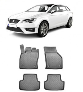 Seat Leon III 5F, Combi, Din 11.2012 - 02.2020 , Set Covorase Auto Tip Tavita Premium 3D, din cauciuc accesorii pentru autoturismul tau - masina v175040