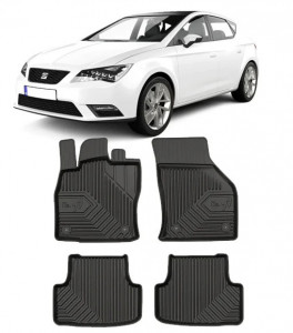 Seat Leon III 5F Din 11.2012 - 02.2020, Hatchback , Set Covorase Auto Tip Tavita Premium 3D, din cauciuc accesorii pentru autoturismul tau - masina v168087