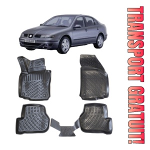 Seat Toledo III 2004-2009 Set 4 covorase auto din cauciuc tip tavita premium line 3D