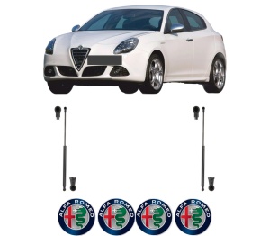 Set 2 amortizoare portbagaj haion ALFA ROMEO GIULIETTA (940_) din 2010-2020, 2 bucati, KROSNO, 4 stickere auto ALFA ROMEO v2076
