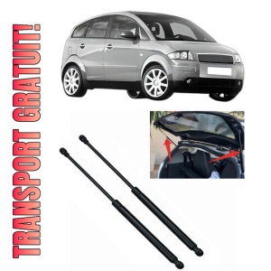 Set 2 amortizoare portbagaj haion AUDI A2 (8Z0) din 2000-2005, 2 bucati, KROSNO, 4 stickere auto AUDI