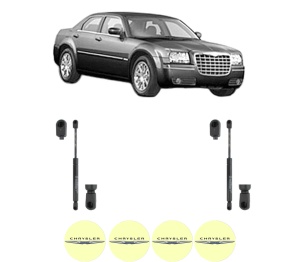 Set 2 amortizoare portbagaj haion CHRYSLER 300C (LX, LE) din 2004-2012, 2 bucati, KROSNO, 4 stickere auto CHRYSLER v3571