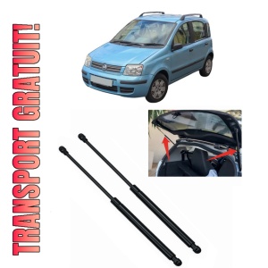 Set 2 amortizoare portbagaj haion FIAT PANDA Hatchback Van (169_) din 2004-2009, 2 bucati, MAGNUM TECHNOLOGY, 4 stickere auto FIAT