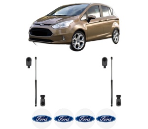 Set 2 amortizoare portbagaj haion FORD B-MAX (JK) din 2012-2016, 2 bucati, KROSNO, 4 stickere auto FORD v1651