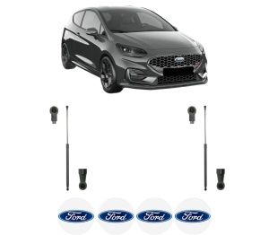 Set 2 amortizoare portbagaj haion FORD FIESTA VII (HJ, HF) din 2017-2022, 2 bucati, KROSNO, 4 stickere auto FORD v211