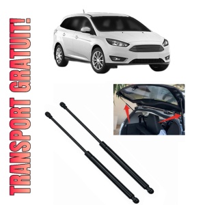 Set 2 amortizoare portbagaj haion FORD FOCUS III Estate Van din 2012-2020, 2 bucati, MAGNUM TECHNOLOGY, 4 stickere auto FORD