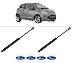 Set 2 amortizoare portbagaj haion FORD KA (RU8) din 2008-2016, 2 bucati, KROSNO, 4 stickere auto FORD v2971