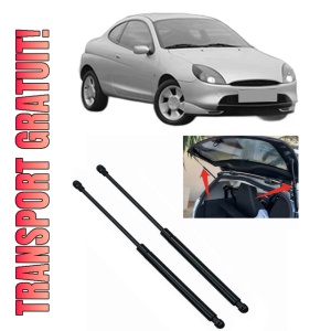Set 2 amortizoare portbagaj haion FORD PUMA (EC_) din 1997-2002, 2 bucati, KROSNO, 4 stickere auto FORD