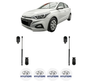 Set 2 amortizoare portbagaj haion HYUNDAI i20 II Hatchback Van (GB, IB) din 2015-2021, 2 bucati, KROSNO, 4 stickere auto HYUNDAI v456