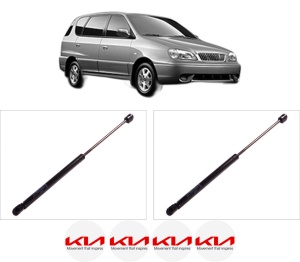 Set 2 amortizoare portbagaj haion KIA CARENS I MPV (FC, FJ) din 2002-2007, 2 bucati, KROSNO, 4 stickere auto KIA v5251