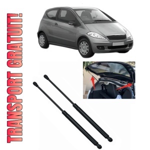 Set 2 amortizoare portbagaj haion MERCEDES-BENZ A-CLASS (W169) din 2004-2012, 2 bucati, MAGNUM TECHNOLOGY, 4 stickere auto MERCEDES-BENZ