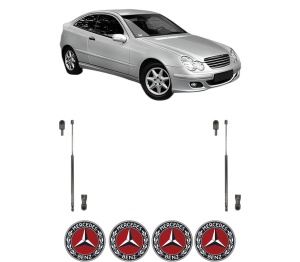 Set 2 amortizoare portbagaj haion MERCEDES-BENZ C-CLASS Coupe (CL203) din 2001-2008, 2 bucati, KROSNO, 4 stickere auto MERCEDES-BENZ v4111